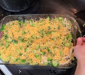 cheap casseroles, Layering bacon chicken broccoli and cheese