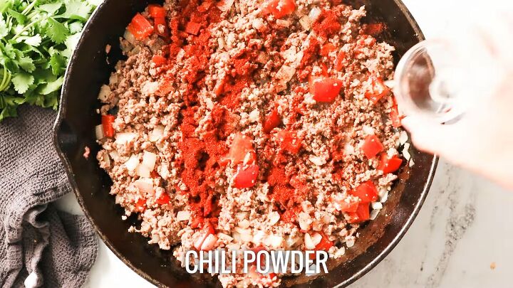 cheap dinner ideas with ground beef, Adding chili powder