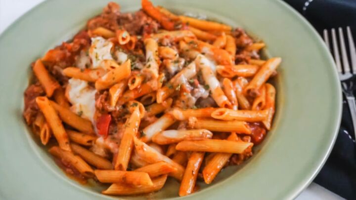 cheap dinner ideas with ground beef, One pot penne bolognese