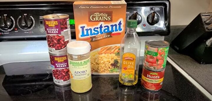 frugal meal ideas, Red beans and rice ingredients