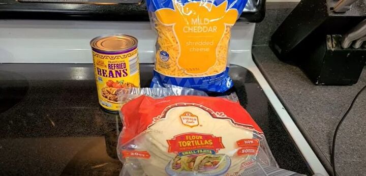 frugal meal ideas, Bean and cheese burritos ingredients