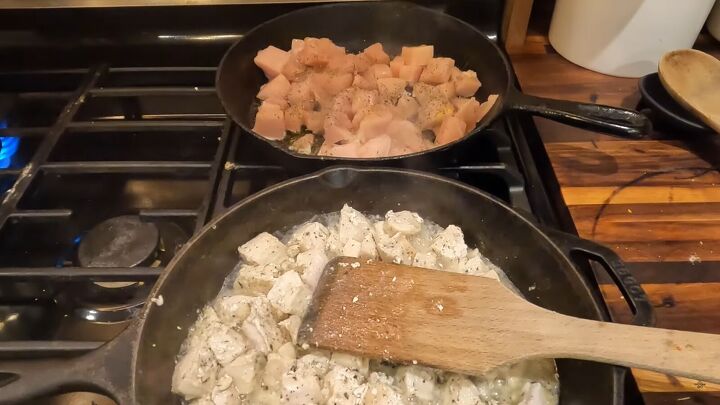 30 minute meals for family, Cooking the diced chicken