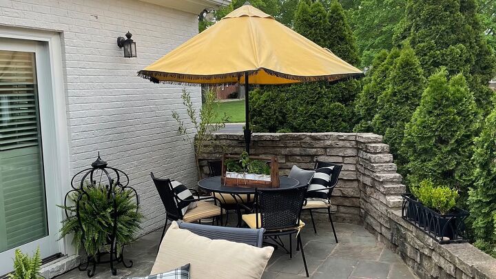 patio makeover on a budget, Sunny and shady areas