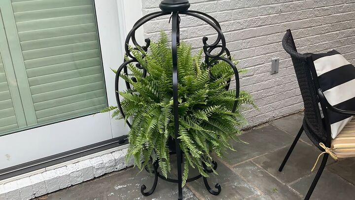 patio makeover on a budget, Adding plants to the patio area