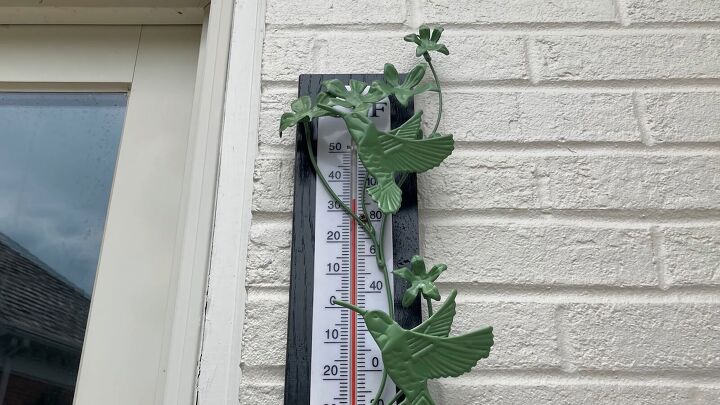 patio makeover on a budget, DIY decorative thermometer