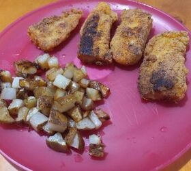pantry challenge, Fried fish with fried potatoes