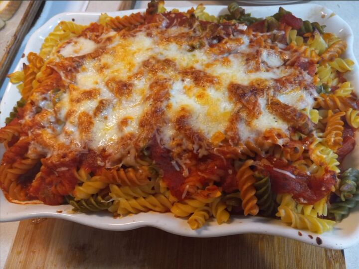 pantry challenge, Baked lasagna with pasta