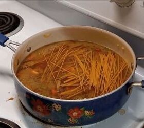 pantry challenge, Adding spaghetti