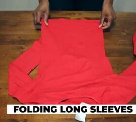 file folding clothes, Folding a long sleeved shirt