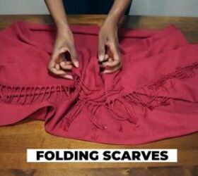 file folding clothes, How to fold a scarf