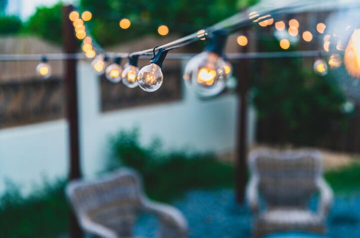 low budget porch decor a guide to affordable outdoor makeovers, String lights as outdoor decor looks beautiful and creates a romantic atmosphere
