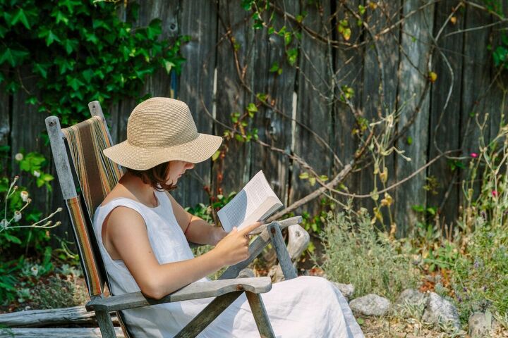 frugal summer activities, Reading in the garden
