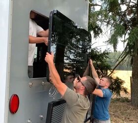 5th wheel renovation, Moving the fridge out of the window