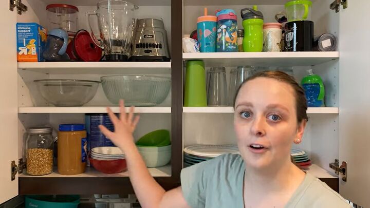 declutter kitchen, Decluttering the cupboard over the sink
