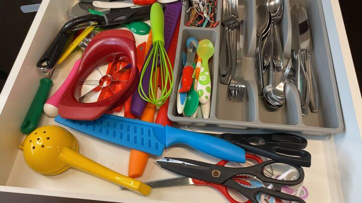 declutter kitchen, Silverware drawer
