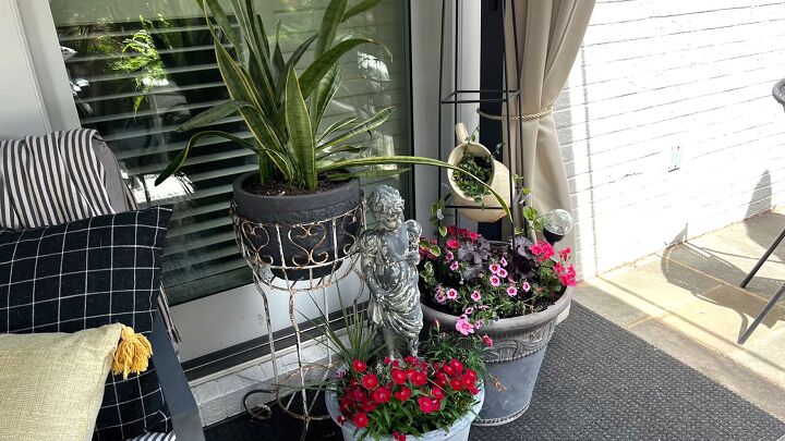 cozy patio, Plants and flowers on a patio