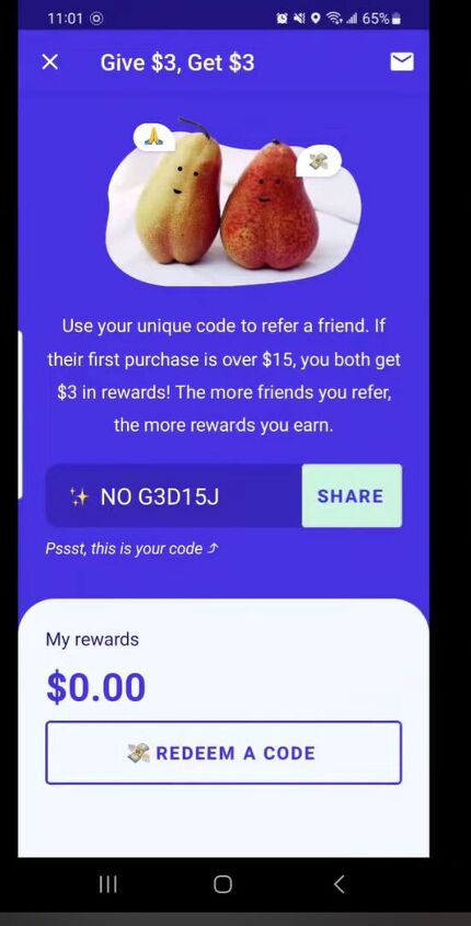 what is flashfood app, Rewards tab