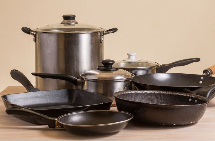 10 surprising items your kitchen doesn t actually need, Buying a full set of pots and pans may actually cause more clutter in the long run