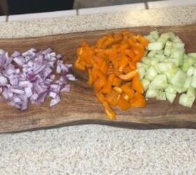 easy summer side dishes, Prepped veggies for the salad