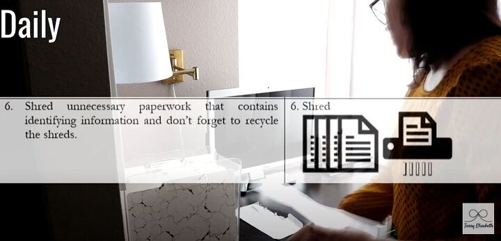 organizing paperwork, Daily habits