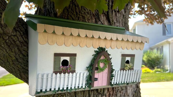 diy patio decorating ideas, Mailbox birdhouse