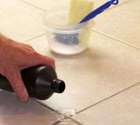 10 budget friendly home cleaning recipes beyond vinegar baking soda, Unsightly grout can be taken of with some hydrogen peroxide easily