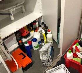 how to become organized, Decluttering under the sink