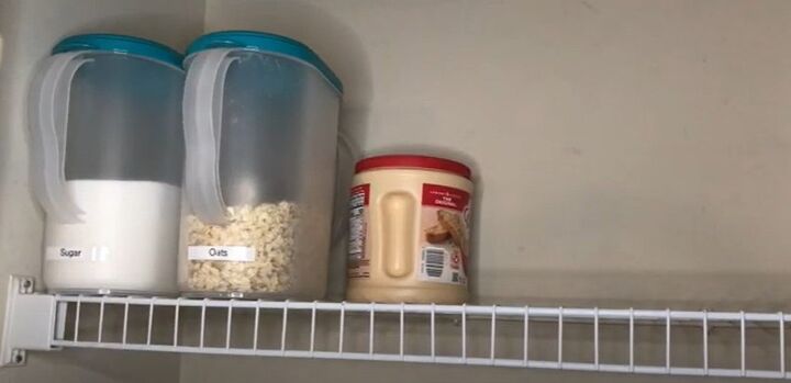 small pantry organization, Using containers to organize