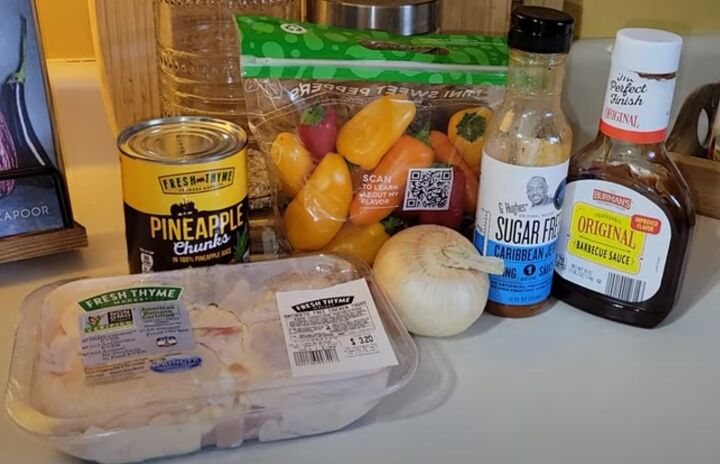 realistic family dinners, Ingredients for Hawaiian barbecue chicken