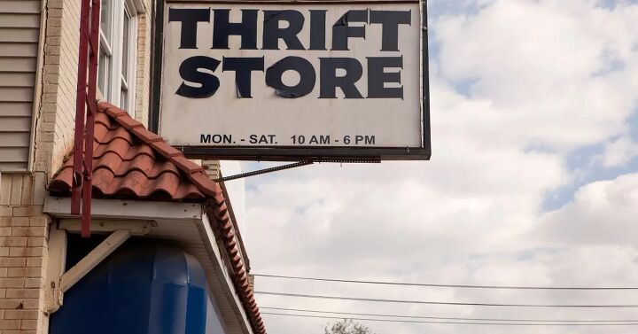 12 best online thrift stores to buy home decor, thrift store sign