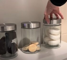 dollar tree organization, Glass jars for organization