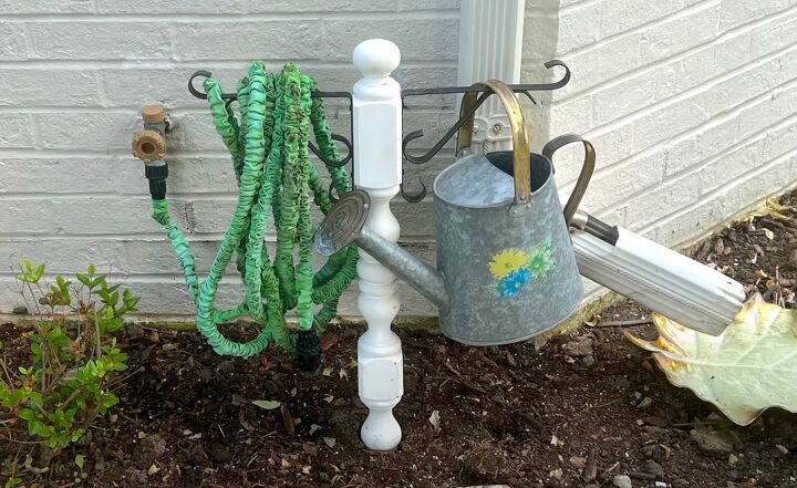 patio makeover, Making a hose stand
