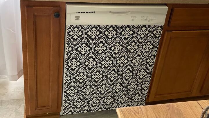 kitchen update ideas, Covering the dishwasher