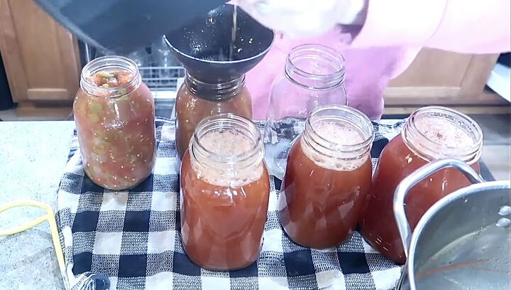 homestead produce, Tomato juices in jars