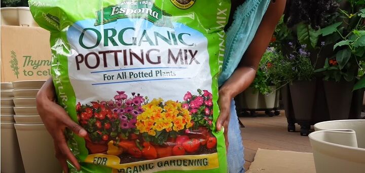 deck garden, Organic potting mix
