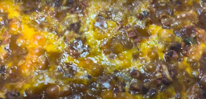 great depression casserole, Bubbling cheese on the top