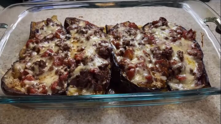 cheap ground beef recipes, Beef stuffed eggplant