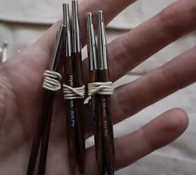 hobby clutter, Old needles with rubber bands