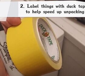 unpacking hacks, Duck tape and sharpie