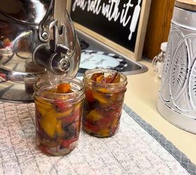 homemade kitchen restock, Adding water to the jars