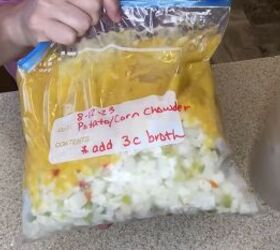 vegetarian freezer meals, Corn and potato chowder