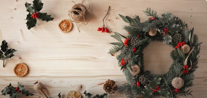 minimalist christmas, Christmas wreath