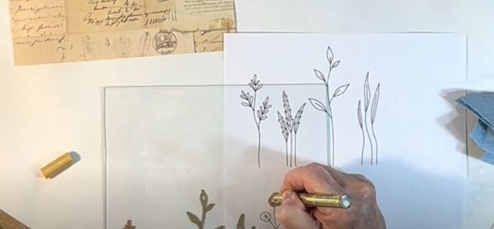 how to update home decor, Drawing floral accents