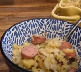 frugal fall meals, Cabbage and sausage skillet