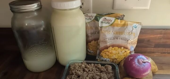 frugal fall meals, Sausage and corn chowder recipe ingredients