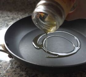 minimalist eating, Pouring oil