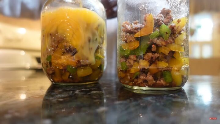 breakfast freezer meals, Omelet in a jar