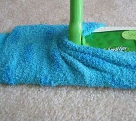 10 brilliant creative hacks for mismatched socks, Pulling a sock over a Swiffer adds to the cleaning effect