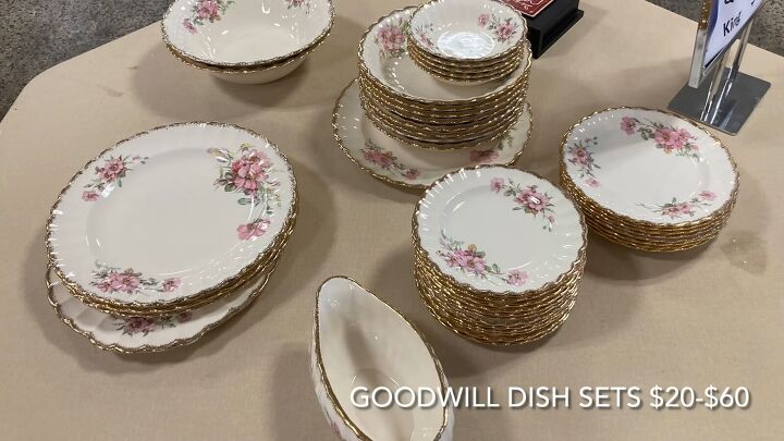 thrift store home decor, Dishes