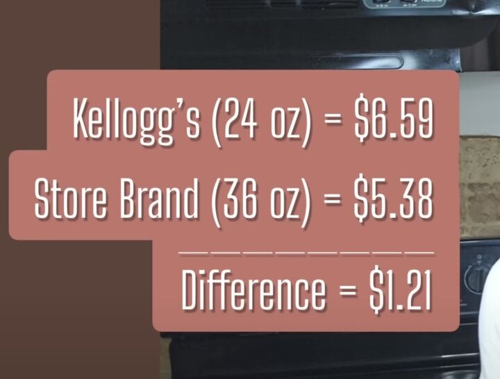 grocery hacks, Kellogg s vs store brand price